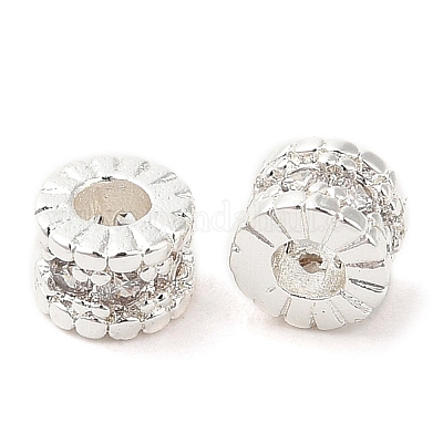 Стойки обшивки латунь микро проложить кубического циркония бусы KK-A186-03A-S-1