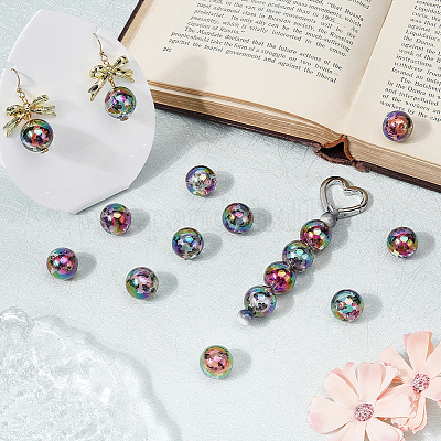 20 шт. акриловые печатные бусины с УФ-покрытием&nbsp;TACR-SC0001-46C-1