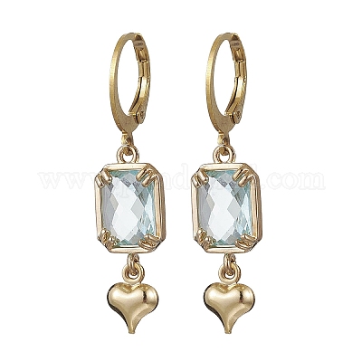 Стеклянные серьги с защелкой EJEW-JE06397-03-1