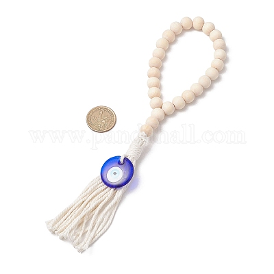 Деревянные бусины подвесные украшения HJEW-JM03312-01-1