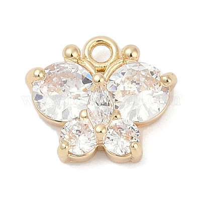 Латунные микро проложить кубического циркония подвески KK-Z094-16G-02-1