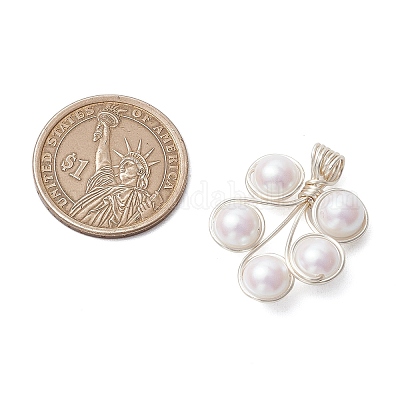 Подвески из искусственного жемчуга PALLOY-JF03519-01-1