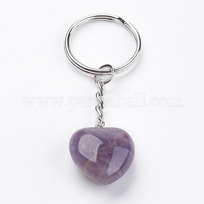 Натуральный аметист брелок KEYC-F019-02C-1