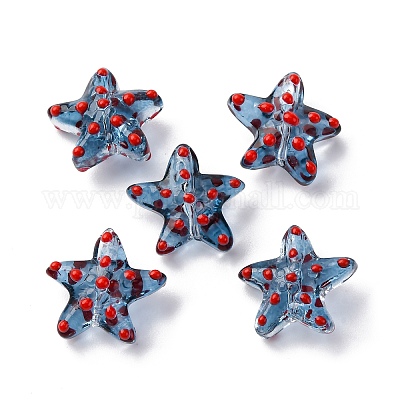 Бусы лэмпворк ручной работы LAMP-I027-09J-1