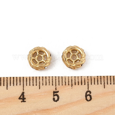 Бусины из нержавеющей стали 304 со стразами STAS-P396-05G-1