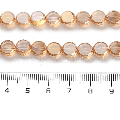 Стеклянные бусины с гальваническим покрытием  EGLA-C010-01A-PL02-1