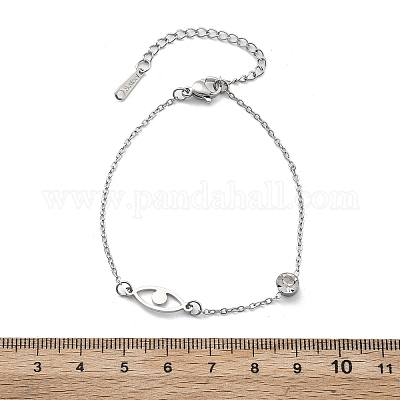 201 браслет-цепочка из нержавеющей стали BJEW-H205-01B-P-1