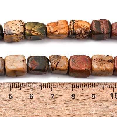 Нити бусин из натурального камня пикассо/полихромной яшмы G-B155-D10-1