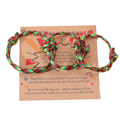 3 шт. 3 стиля полиэстеровых браслетов в честь первого дня школы FS-WG342D8-03-1