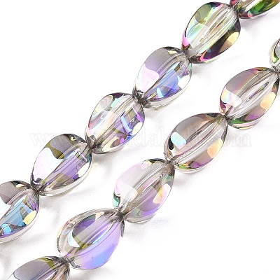 Стеклянные бусины с гальваническим покрытием &nbsp;EGLA-T028-01J-1