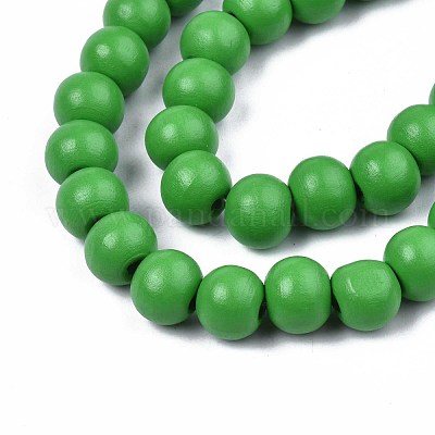 Расписные бусины из натурального дерева WOOD-S053-54E-1