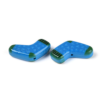 Печатные непрозрачные бусины из смолы&nbsp;RESI-N043-26C-1