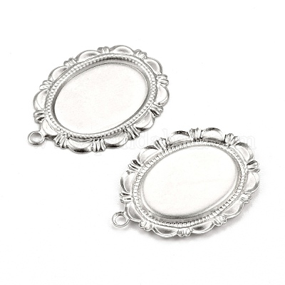 Подвеска-кабошон из нержавеющей стали 304 STAS-I167-03P-1