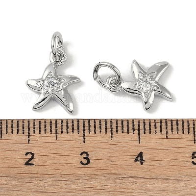 Латунные микропаве прозрачные подвески с фианитом KK-S367-15B-1