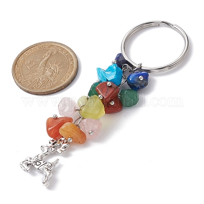 Брелок-подвеска из сплава в тибетском стиле с животными KEYC-JKC00524-1