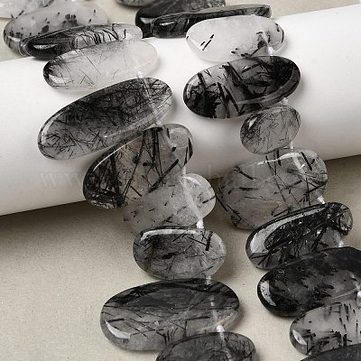 Натуральный турмалированный кварц / черный рутиловый кварц&nbsp;G-D365-D02-1