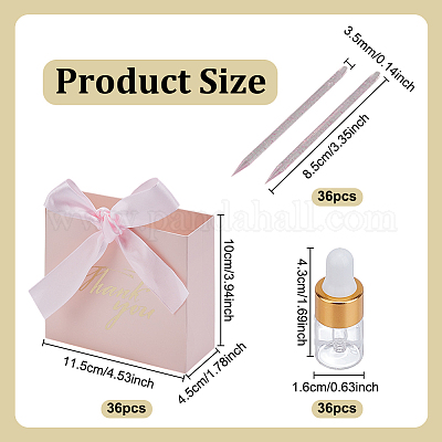 36 шт. пустой стакан с алюминиевыми флаконами-капельницами&nbsp;AJEW-DR0002-44-1