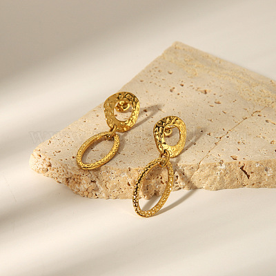 Серьги-гвоздики французской ретро-формы из нержавеющей стали 304 HR9760-1