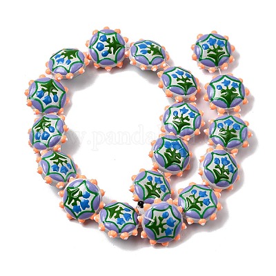 Бусины из стеклянной эмали LAMP-K039-34J-1