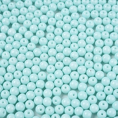 Непрозрачная выпечка окрашены стеклянные бусины DGLA-T004-02O-1