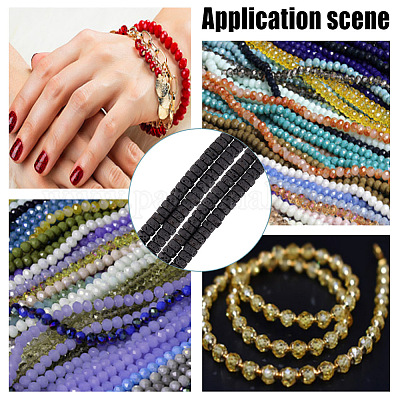 2 нить бусины из натурального вулканического камня G-GO0001-53-1