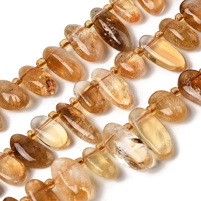 Природный желтый кварц нитей бисера&nbsp;G-P604-A25-01-1