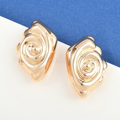 Латунь серьги EJEW-H168-04G-1