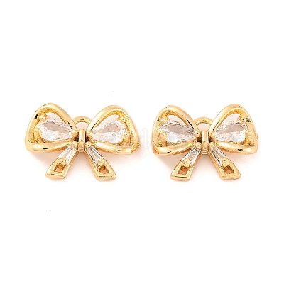 Латунные микропаве прозрачные подвески с фианитом KK-S389-01G-1