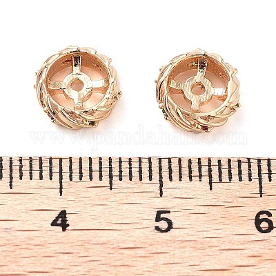 Латунные микропаве из прозрачного кубического циркония KK-U028-22G-1