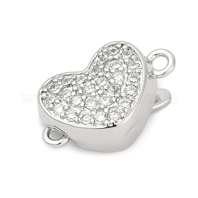 Латунные застежки из прозрачного кубического циркония с микропаве KK-P291-44P-1