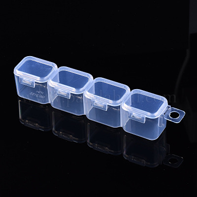 Прямоугольные полипропиленовые (полипропиленовые) контейнеры для хранения бусинок CON-Q040-001-1