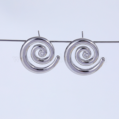 Вращающаяся резьба держатель противомоскитной спирали латунные серьги-гвоздики NN8034-1