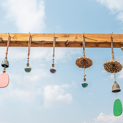 2 набор разноцветных подвесок в форме сердца из стекла с каменной крошкой в виде бутылки с желаниями FIND-DC0005-62-1