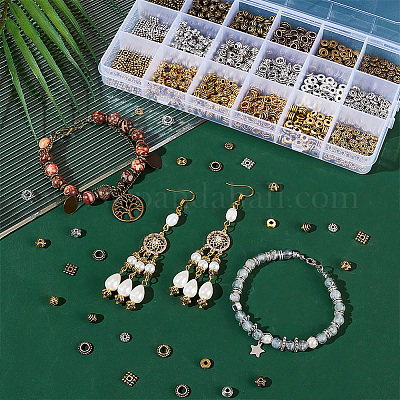 900 шт. 18 стиля бусины из сплава в тибетском стиле TIBEB-PH0005-13-1