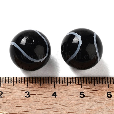 Теннисные бусины из непрозрачной смолы на спортивную тематику RESI-XCP0002-18-1