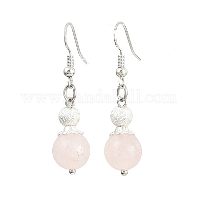 3 пара серег-подвесок из латуни с натуральными и синтетическими камнями EJEW-JE06588-1