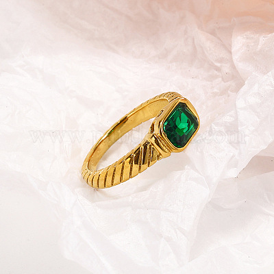 Кольца из нержавеющей стали 304 с паве из кубического циркония для женщин FS-WGAA4E7-09-1