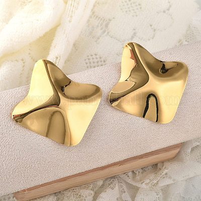 Серьги-гвоздики из нержавеющей стали 304 EJEW-Z084-11G-1