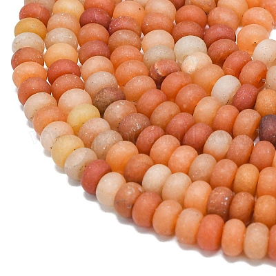 Натуральный красный авантюрин бисер нитей G-P575-A02-8x5mm-05-1