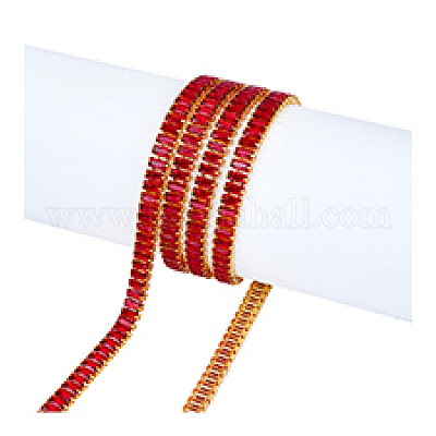 1м латунные цепочки со стразами CHC-PH0001-27B-1