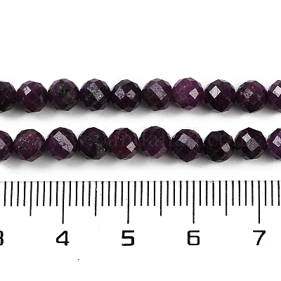 Натуральные рубиновые бисерные пряди G-P553-G01-04-1