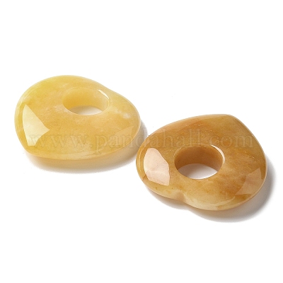 Полые подвески из натурального топаза и нефрита G-C167-06B-1