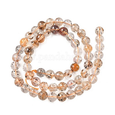 Нити натуральных алмазных бусин херкимер G-Z115-C03-6mm-1