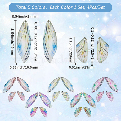 5 набор подвесок из эпоксидной смолы 5 цветов RESI-SC0006-20-1