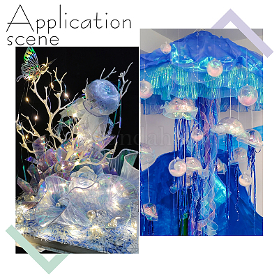 10 м переливающейся органзовой плиссированной кружевной ленты&nbsp;OCOR-HY0002-34D-1