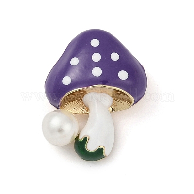 Грибные эмалевые булавки JEWB-R068-06B-G-1
