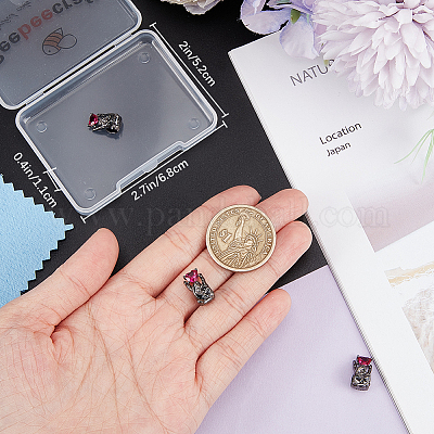 1 шт. 925 бусины из стерлингового серебра с кубическим цирконием европейские&nbsp;STER-BBC0005-73-1