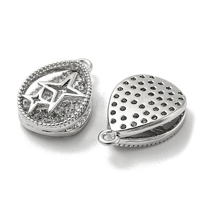 Латунные микро проложить кубического циркония подвески KK-H460-06P-1