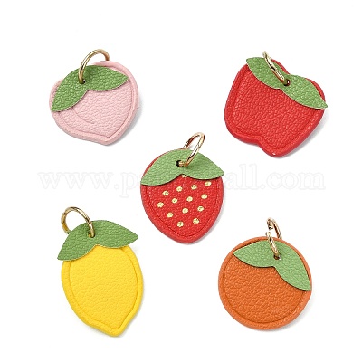 10 шт. 5 подвески из микрофибры и кожи с фруктовой серией&nbsp;FIND-CJ0005-21-1