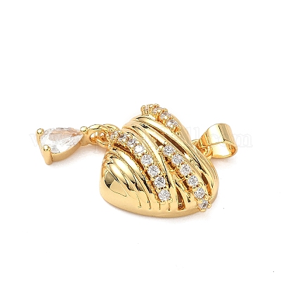 Латунные микро проложить кубического циркония подвески KK-D426-21B-G-1